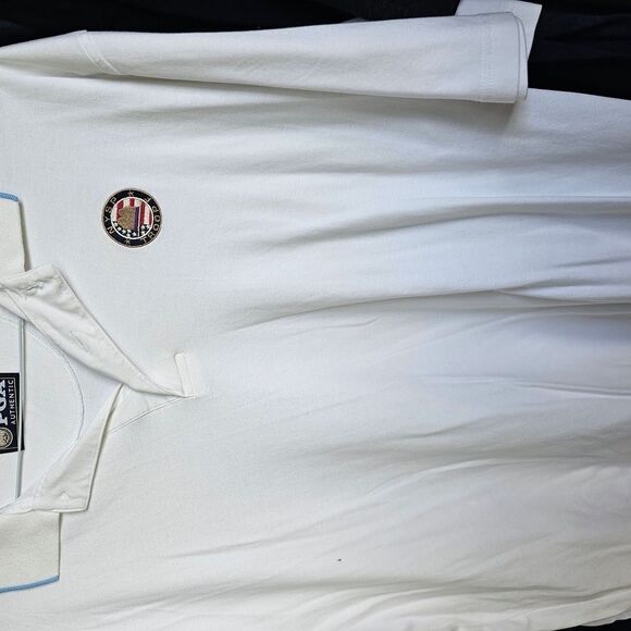 White Polo Shirt with Logo GPA  175 - Picture 1 of 4